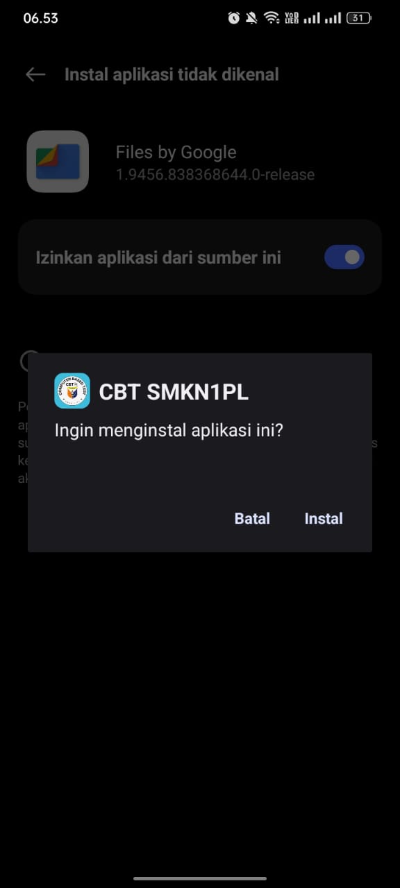 Izinkan aplikasi dari sumber ini